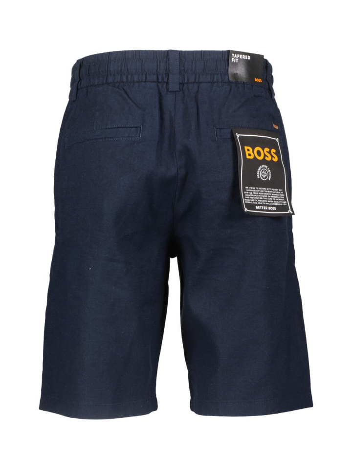 Donkerblauwe linnen short Hugo Boss 