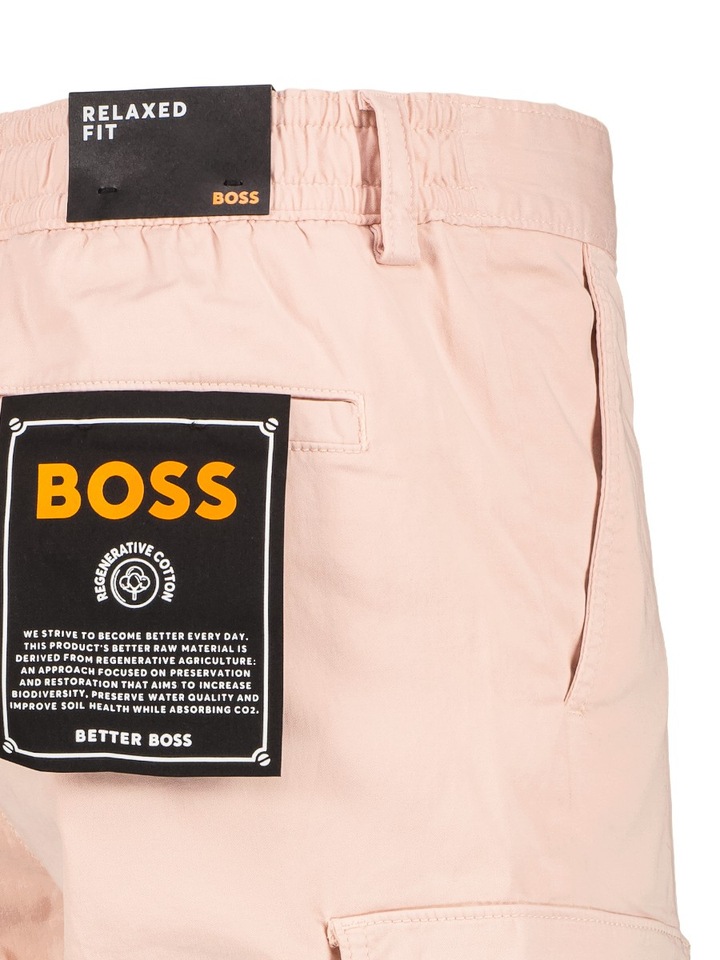 Lichtroze cargo short regular fit Hugo Boss 