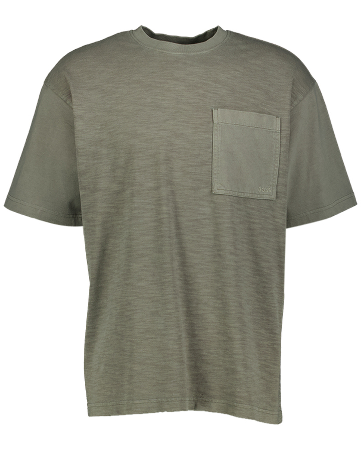 Grijze t-shirt met borstzak Laser Hugo Boss 