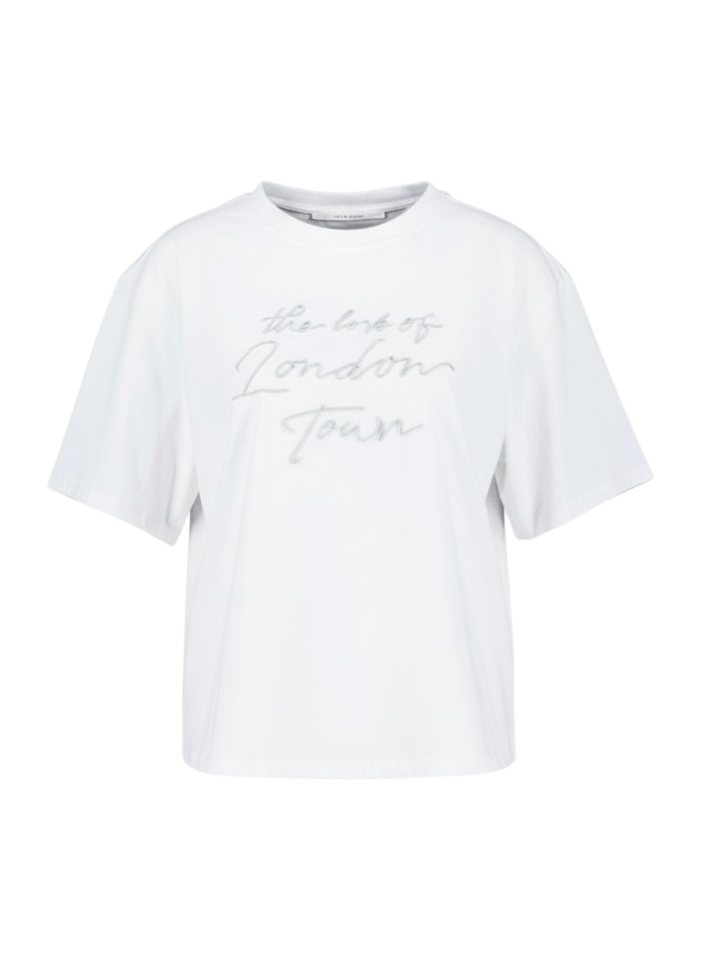 Witte katoenen T-shirt met opdruk Yaya