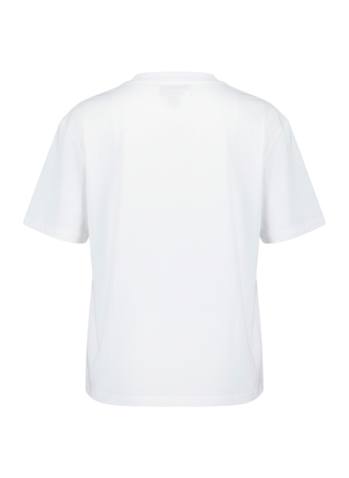Witte katoenen T-shirt met opdruk Yaya