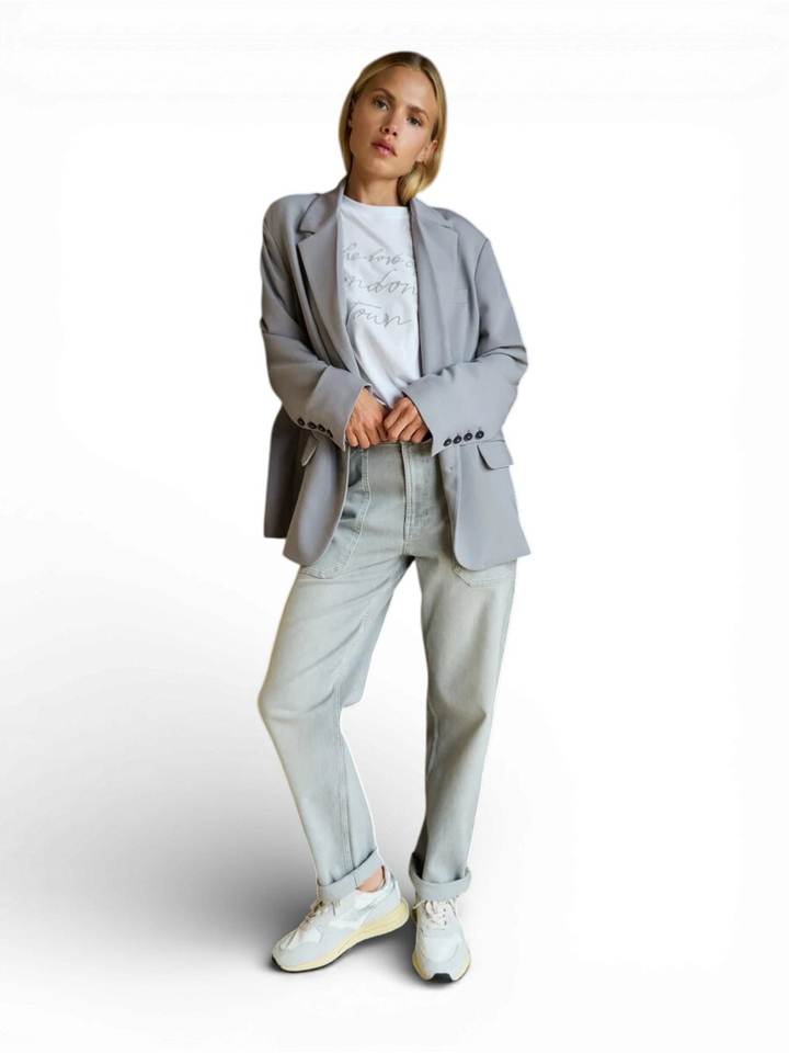 Witte katoenen T-shirt met opdruk Yaya