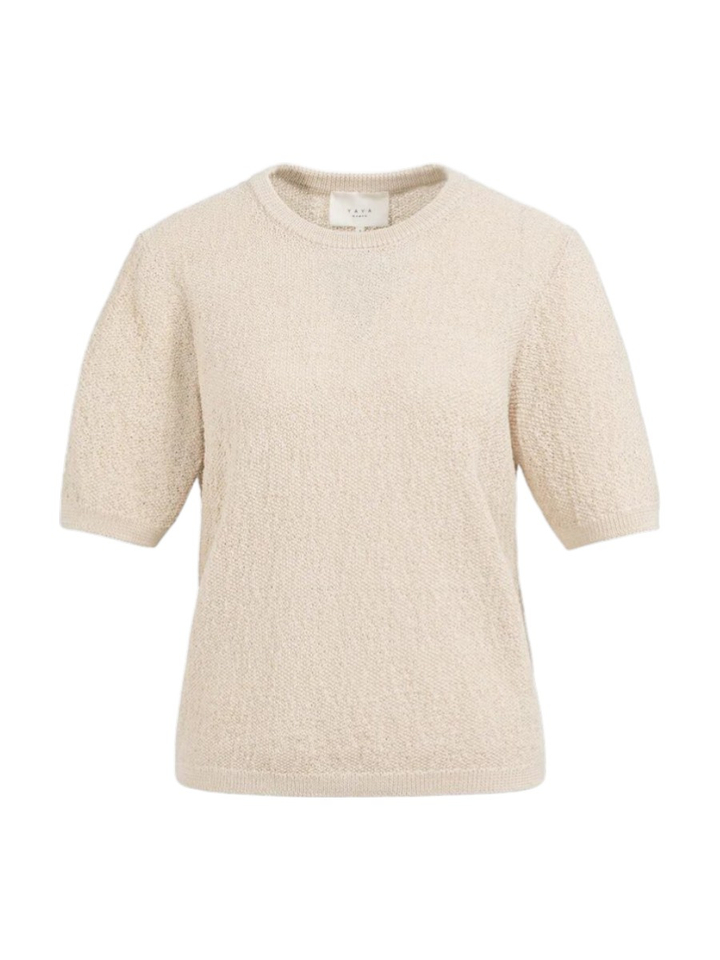 Beige trui met korte mouwen Yaya