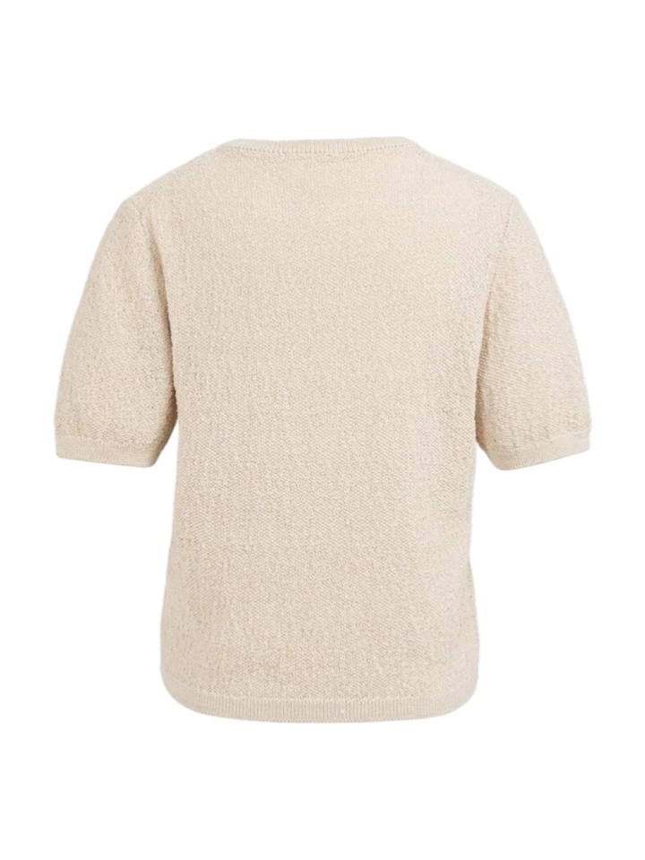 Beige trui met korte mouwen Yaya