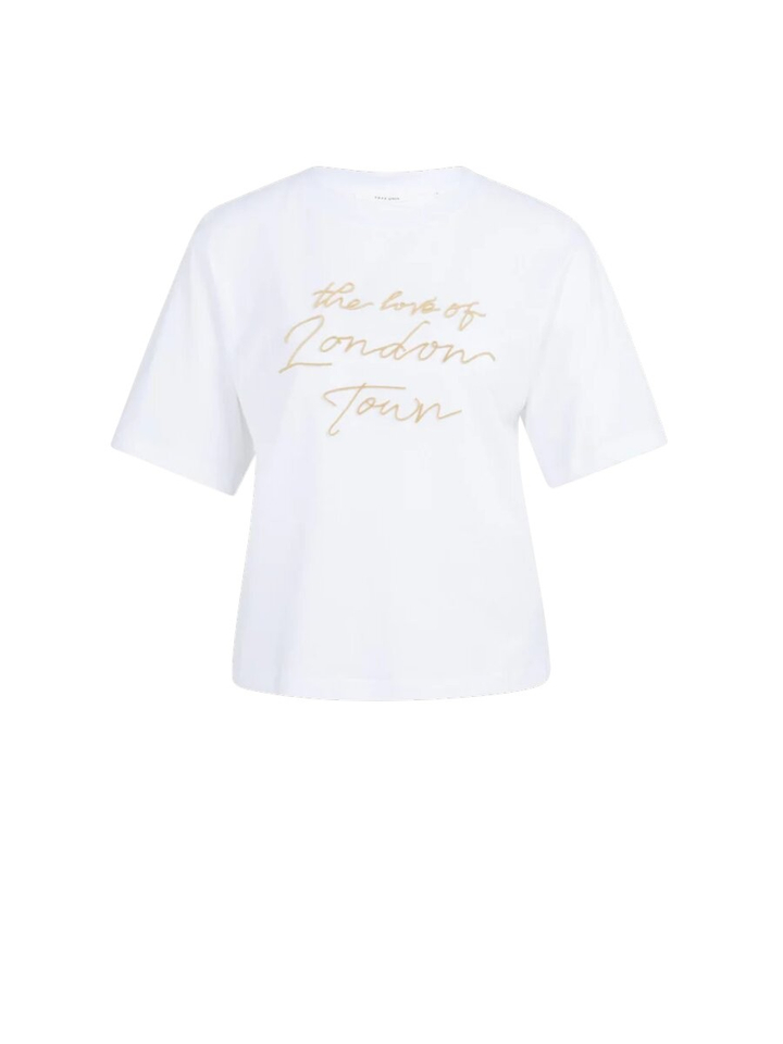 Witte t-shirt met opdruk Yaya 