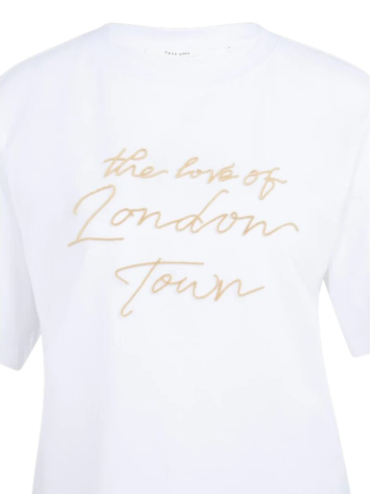 Witte t-shirt met opdruk Yaya 