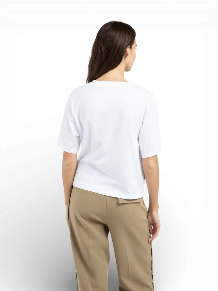Witte t-shirt met opdruk Yaya 