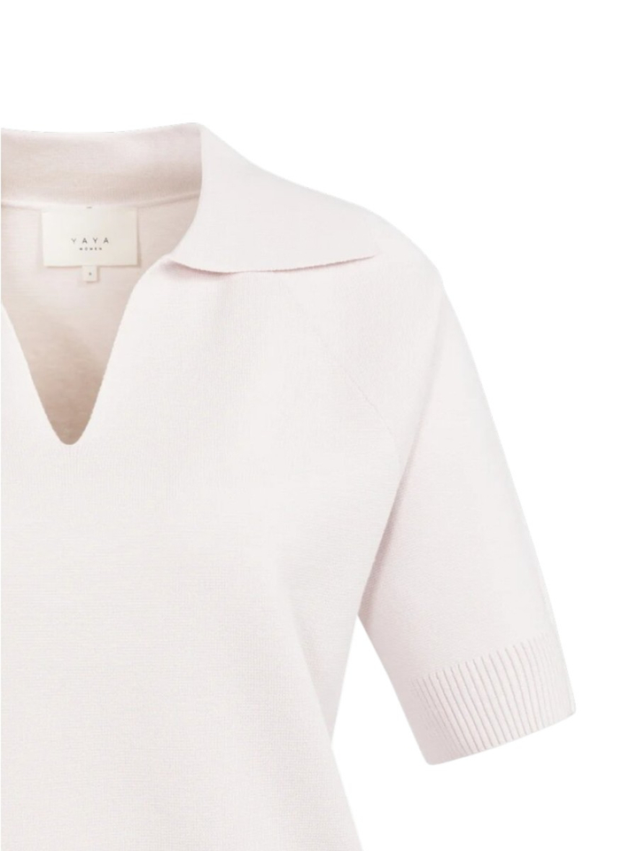 Lichtroze trui met korte mouwen Yaya 