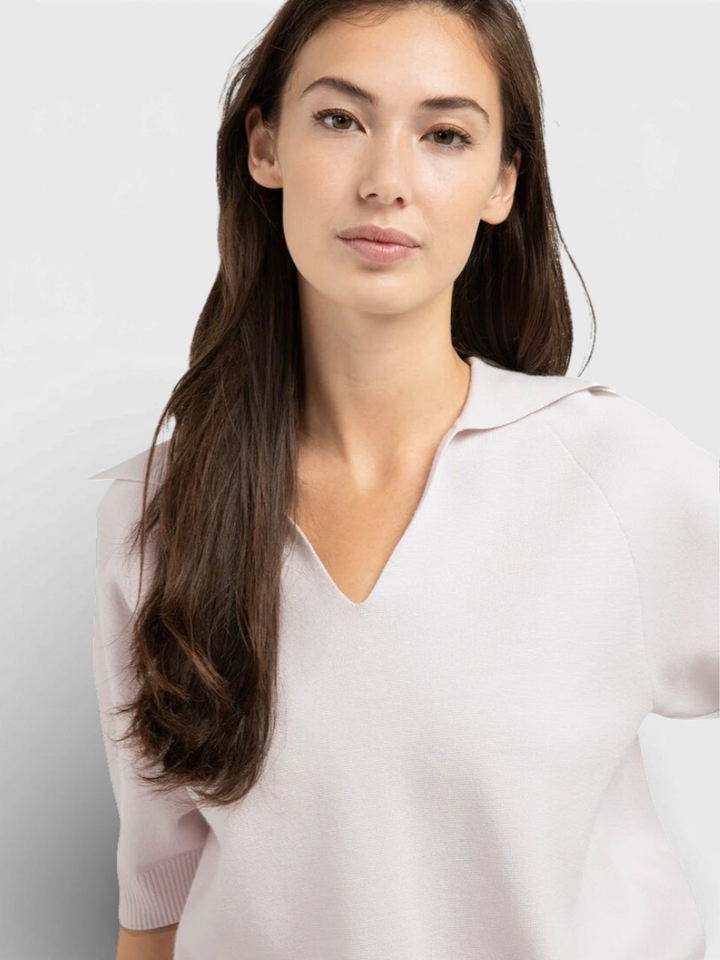 Lichtroze trui met korte mouwen Yaya 