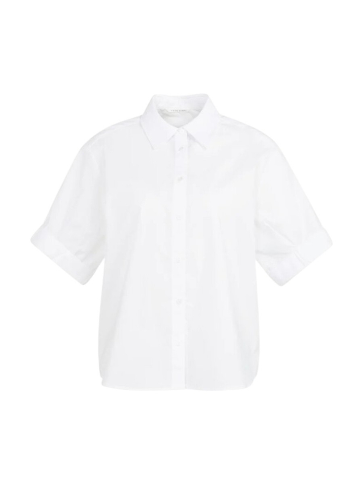 Witte blouse met korte mouwen Yaya