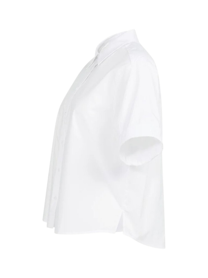 Witte blouse met korte mouwen Yaya