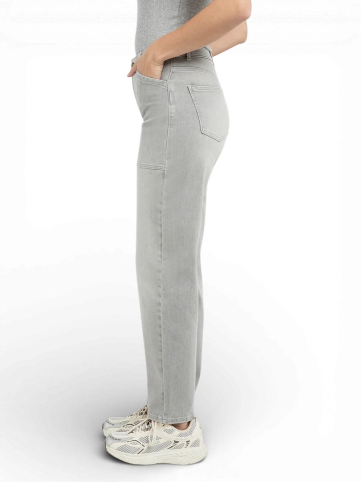 Grijze tapered broek met hoge taille Yaya 