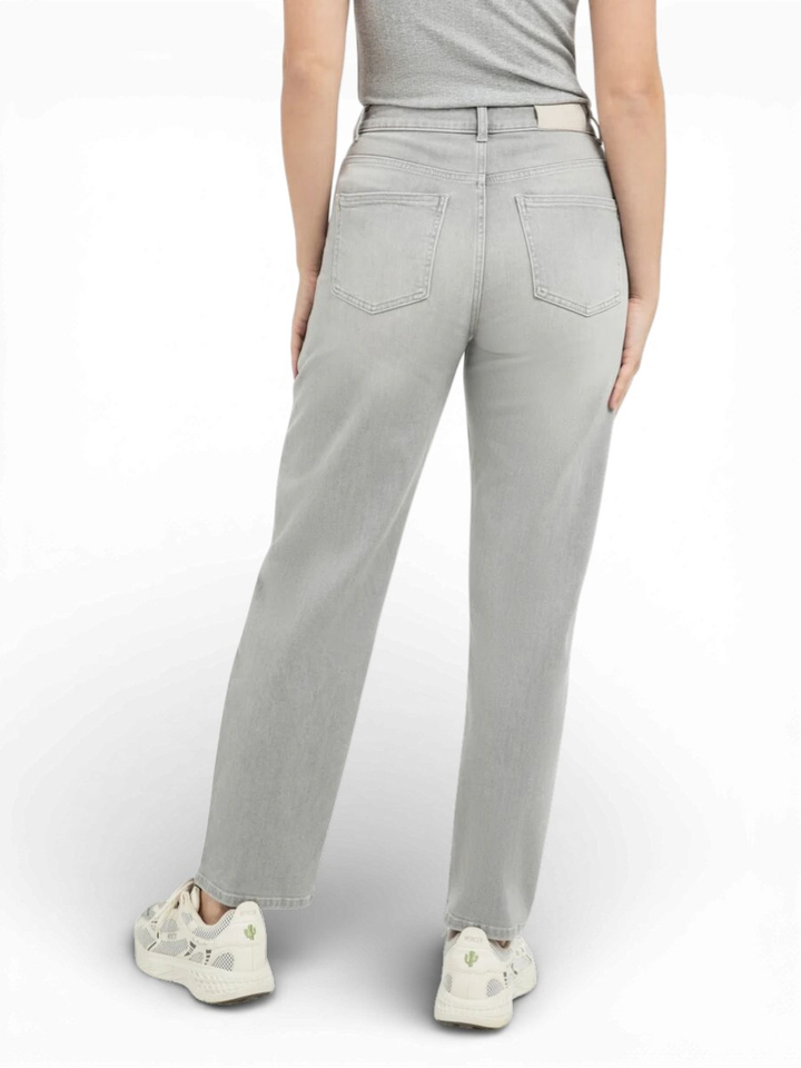 Grijze tapered broek met hoge taille Yaya 