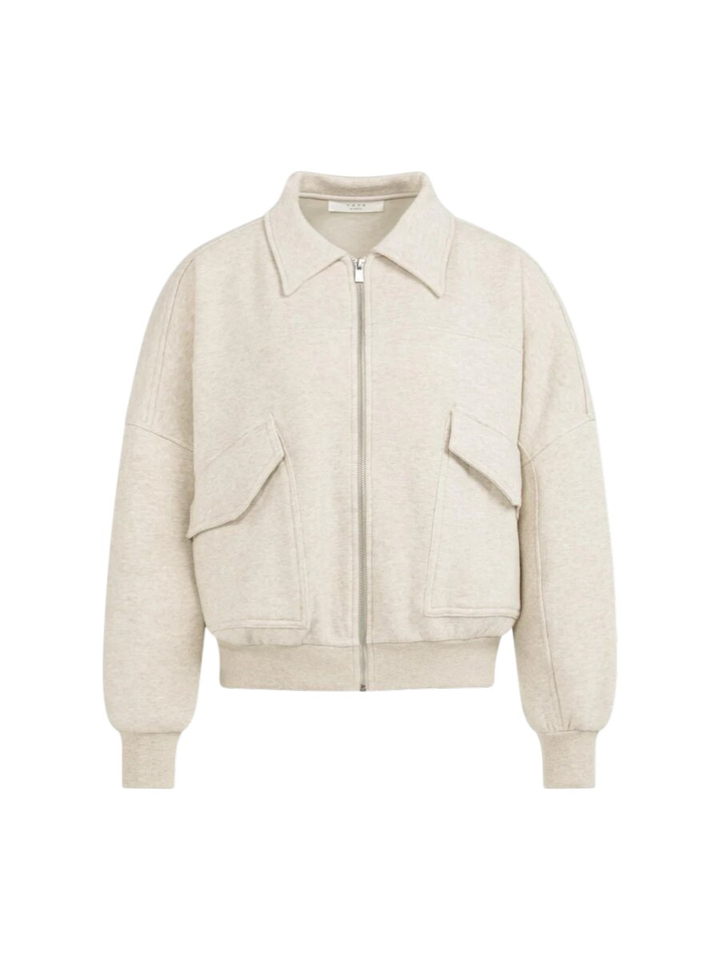 Beige cardigan met rits Yaya