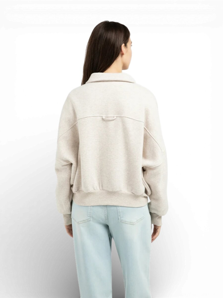 Beige cardigan met rits Yaya