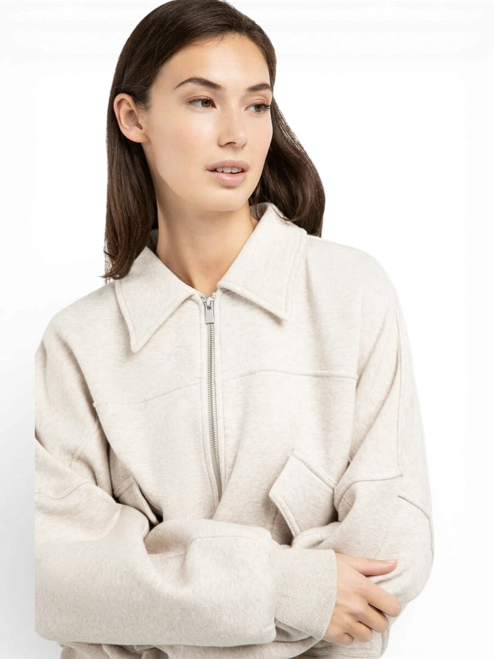 Beige cardigan met rits Yaya