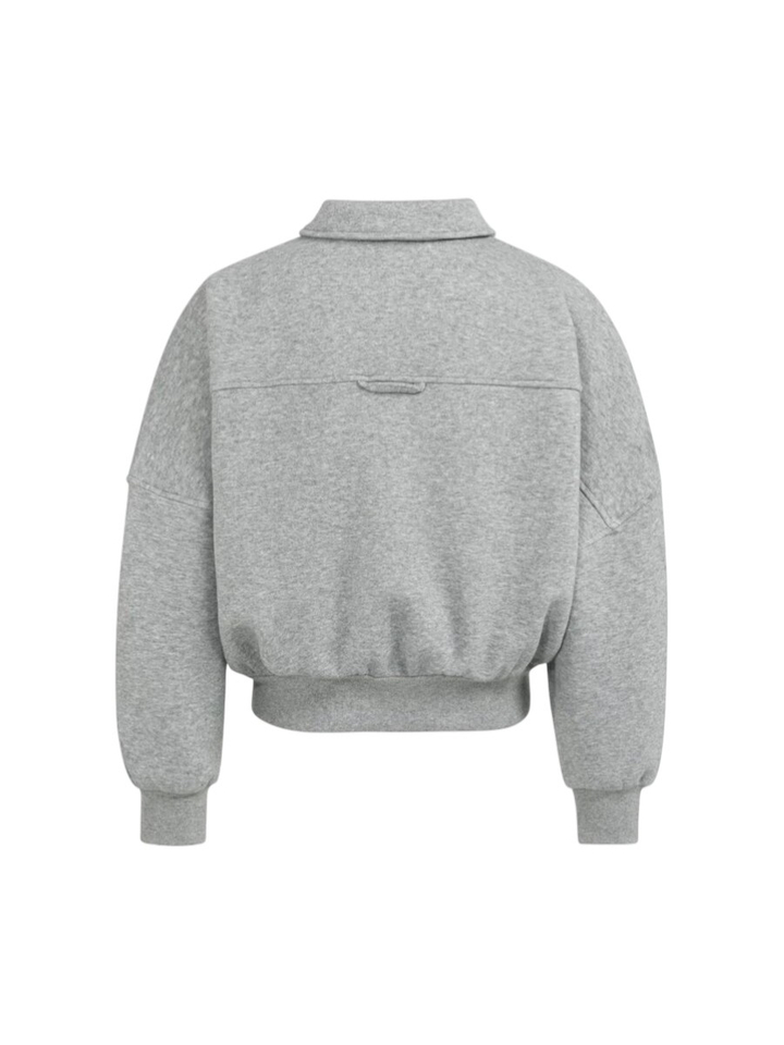 Lichtgrijze cardigan met rits Yaya 
