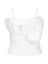 Witte katoenen strapless top met bloem Rinascimento 
