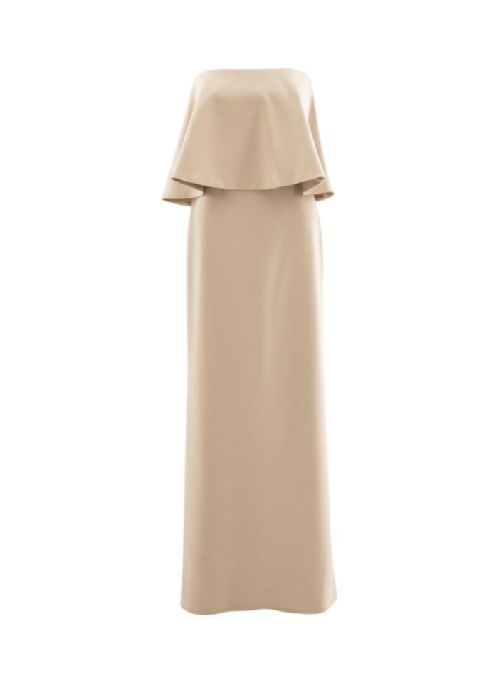 Beige lange jurk Rinascimento 