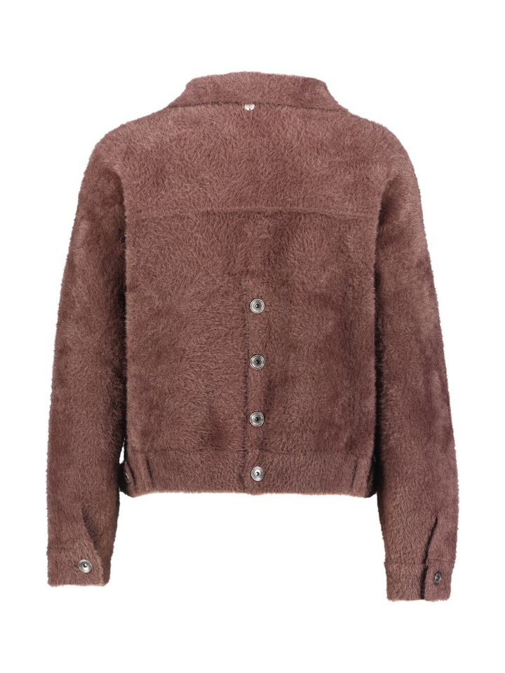 Donkerbruine gilet met knoopsluiting Bubbly Rino Pelle