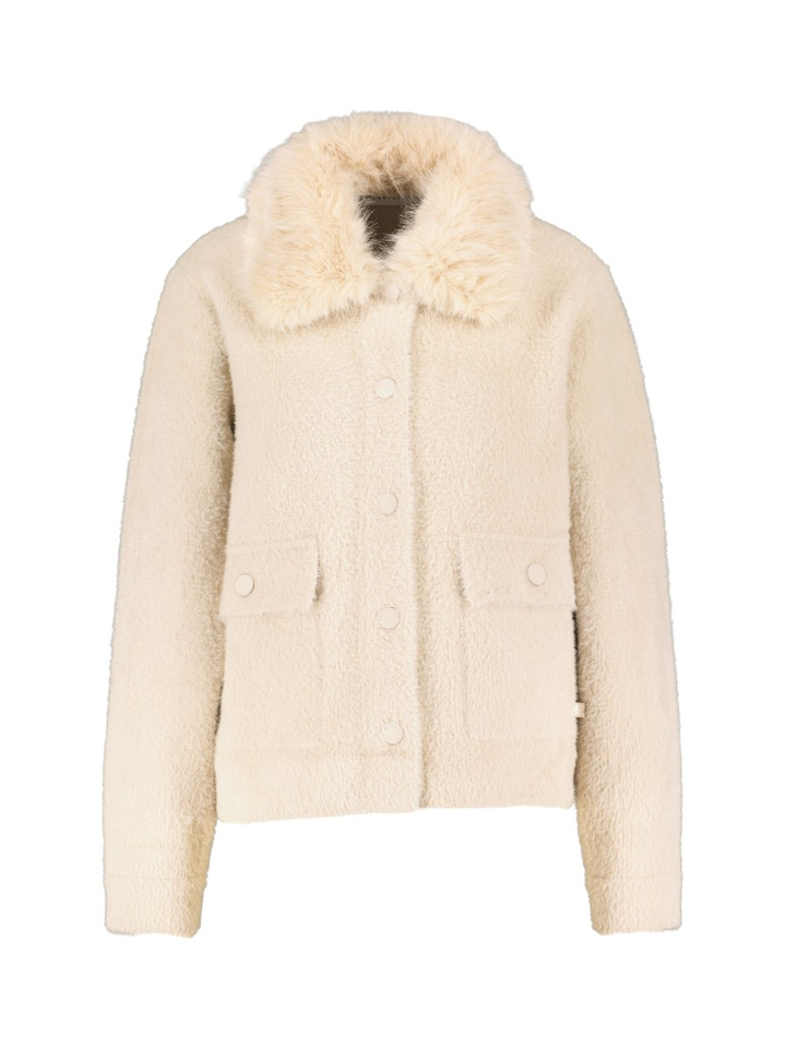 Beige gilet met knoopsluiting Nia Rino Pelle