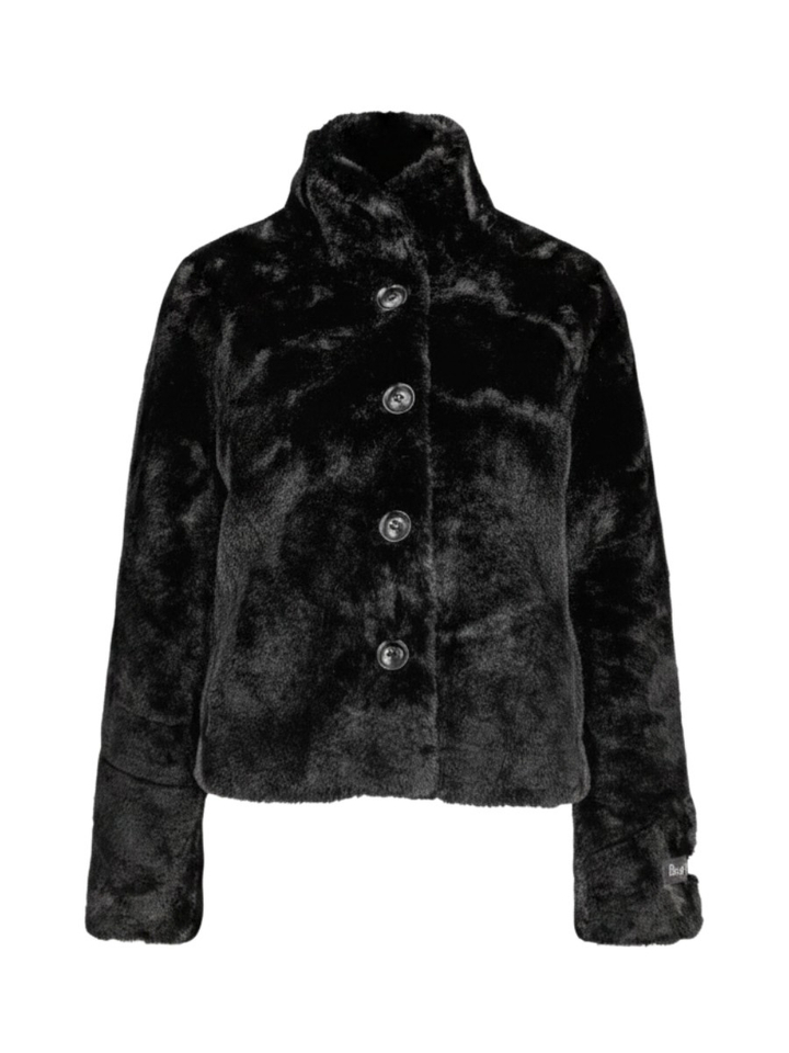Zwarte jas in faux fure Vie Rino Pelle