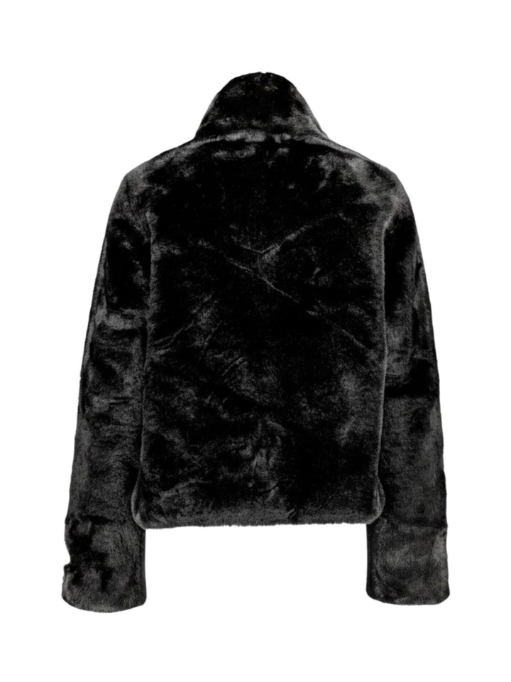 Zwarte jas in faux fure Vie Rino Pelle