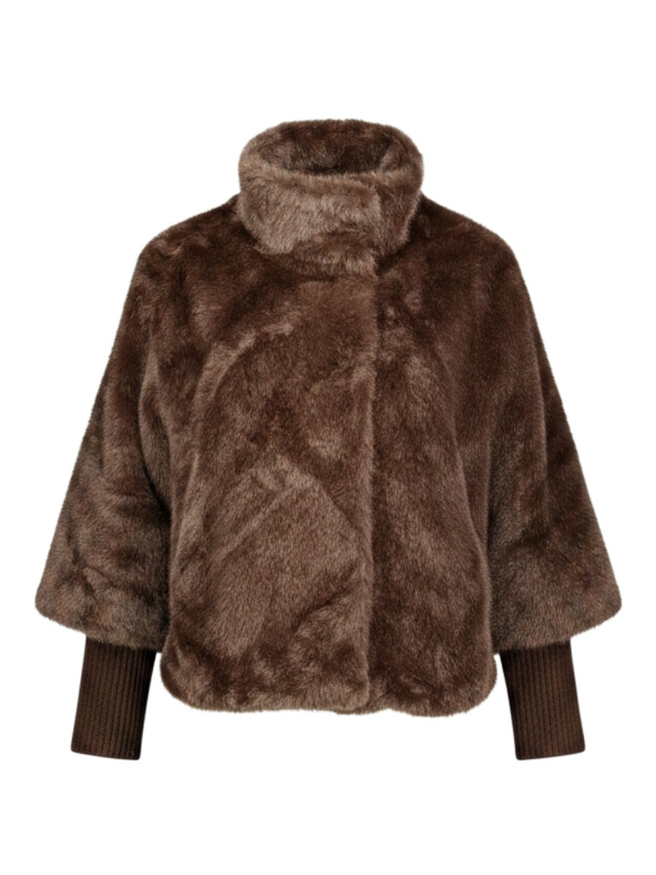 Bruine jas in Faux Fur Nesrin Rino Pelle 