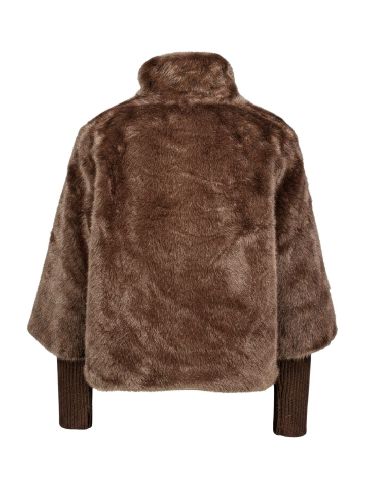 Bruine jas in Faux Fur Nesrin Rino Pelle 