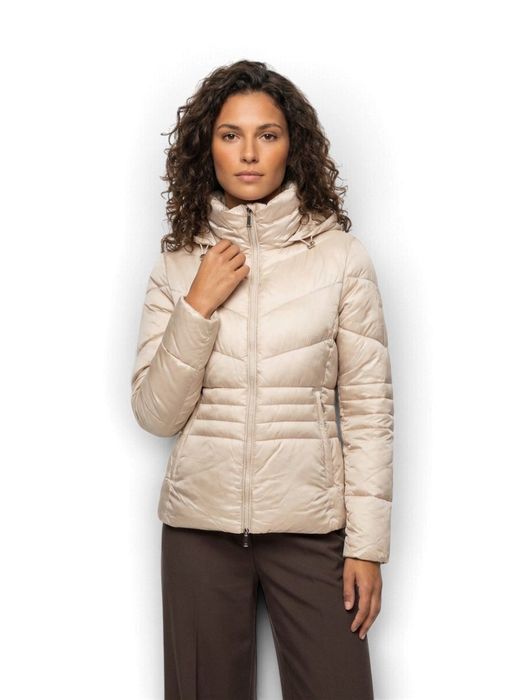 Ecru winterjas Kirana Rino Pelle