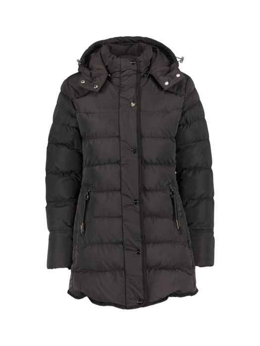 Zwarte padded jas met kap Nusa Rino Pelle