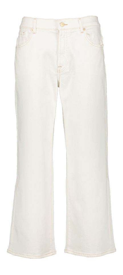 Witte straight fit ankle jeans For All Mankind