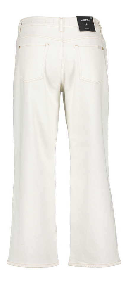 Witte straight fit ankle jeans For All Mankind