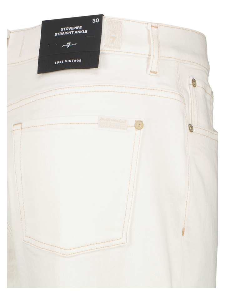 Witte straight fit ankle jeans For All Mankind