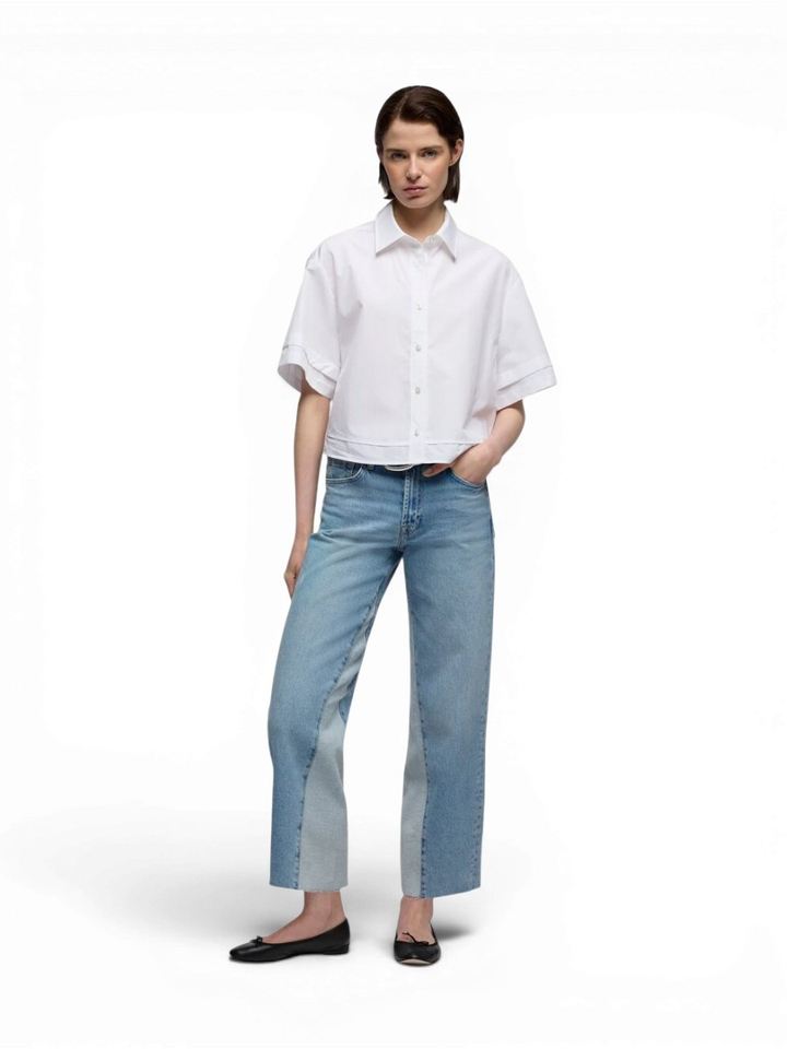 Blauwe loose fit jeans For All Mankind 