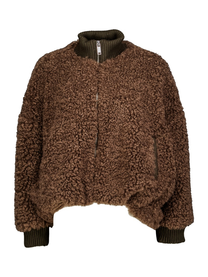 Bruine teddy jas Jallis Bellerose