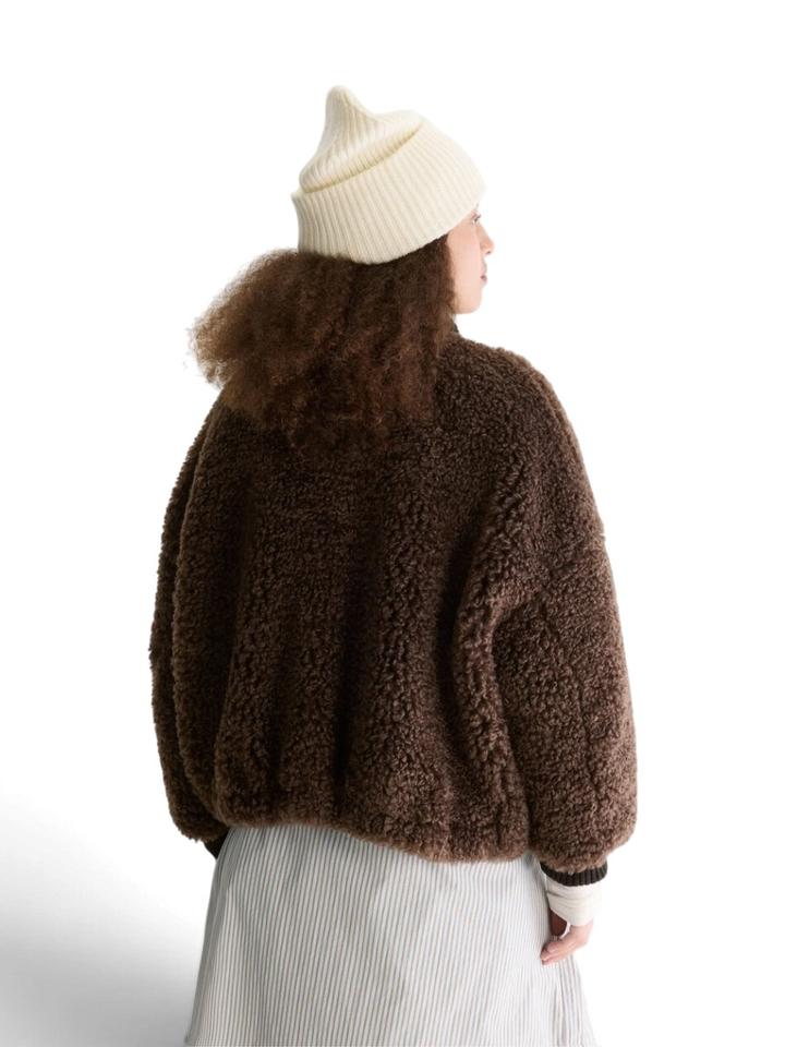Bruine teddy jas Jallis Bellerose