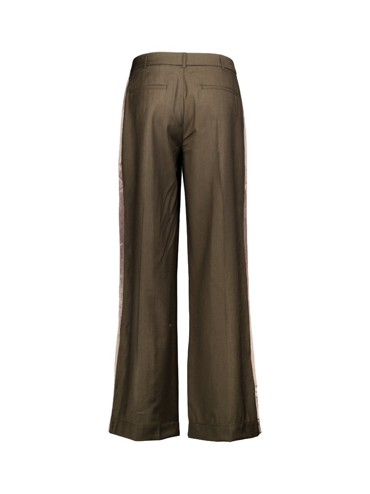 Donkerbruine geklede broek Shine Bellerose