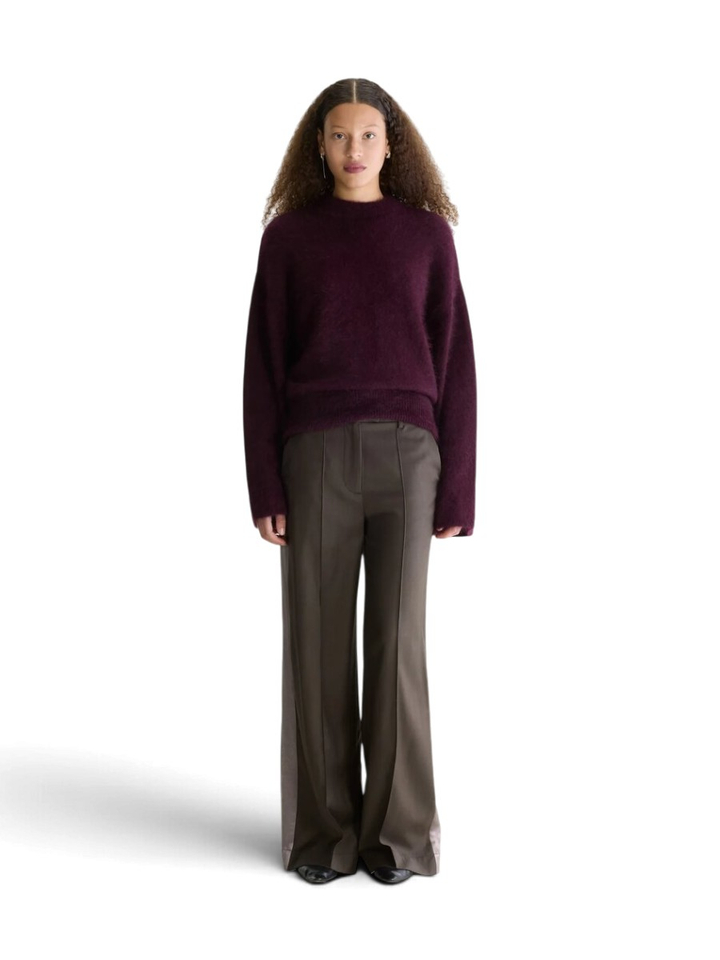 Donkerbruine geklede broek Shine Bellerose