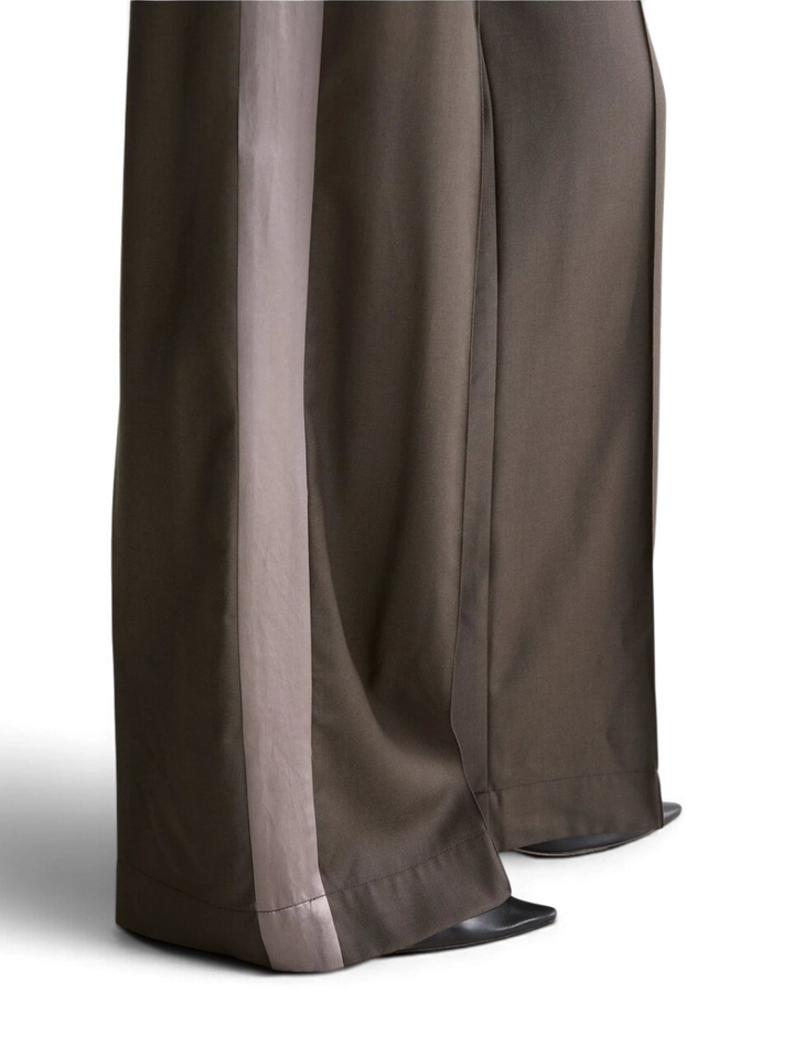 Donkerbruine geklede broek Shine Bellerose