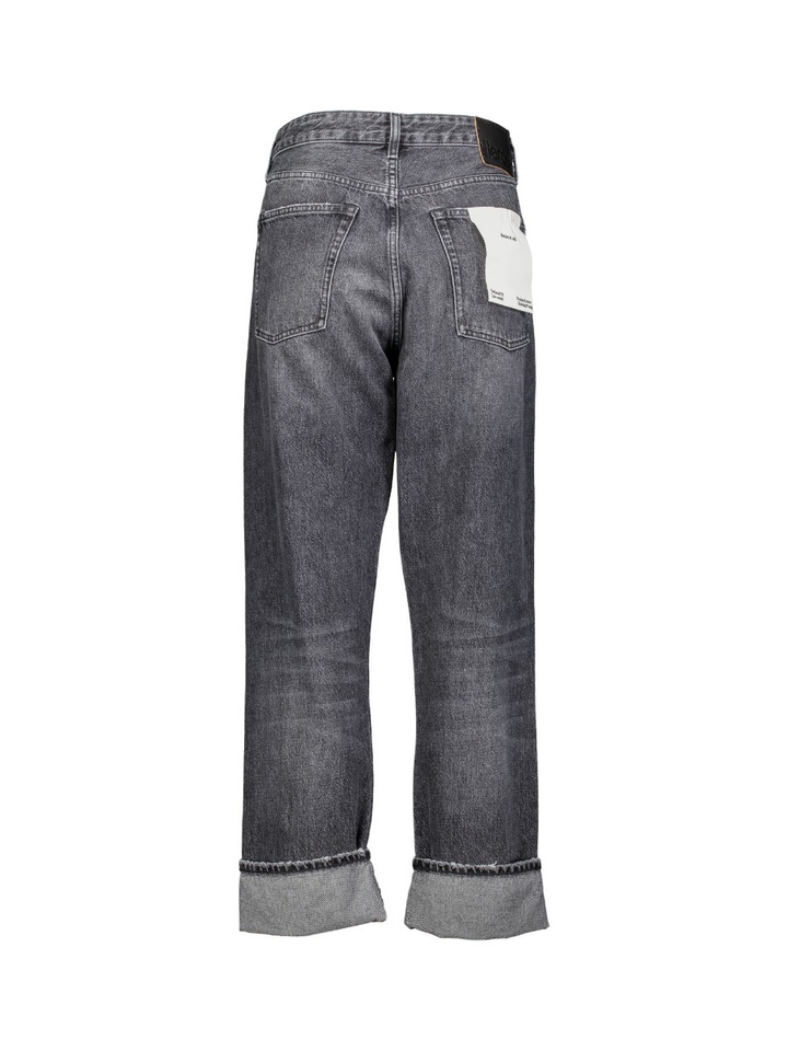 Grijze straight fit jeans met omslag Kurt Bellerose