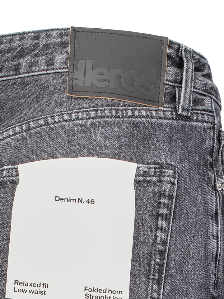 Grijze straight fit jeans met omslag Kurt Bellerose
