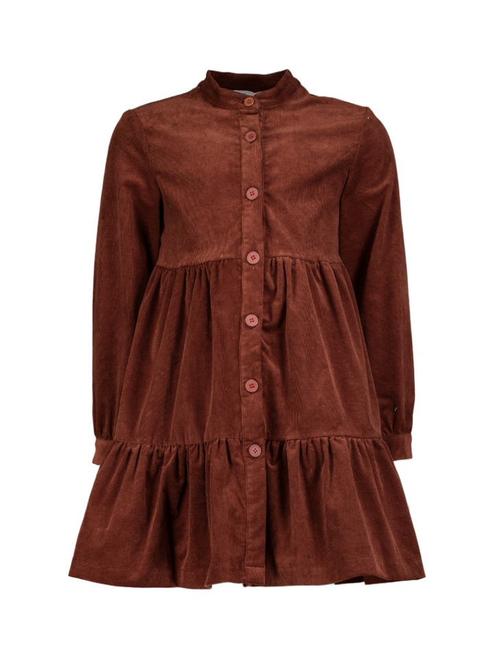 Chocoladebruine jurk met knopen Annastacia Blue Bay