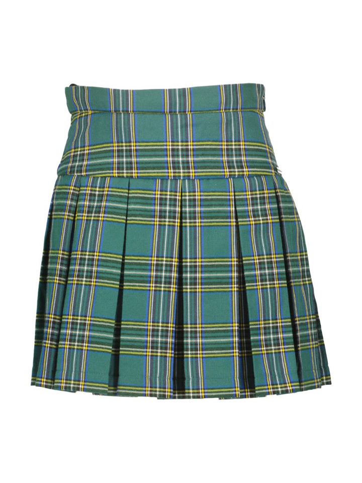 Groen geruite rok met plooien Daria Blue Bay