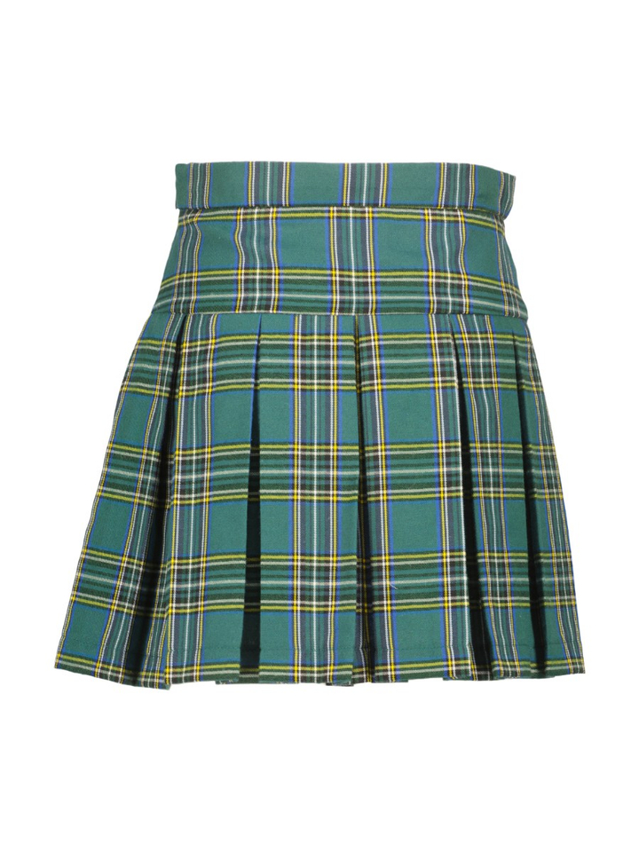 Groen geruite rok met plooien Daria Blue Bay