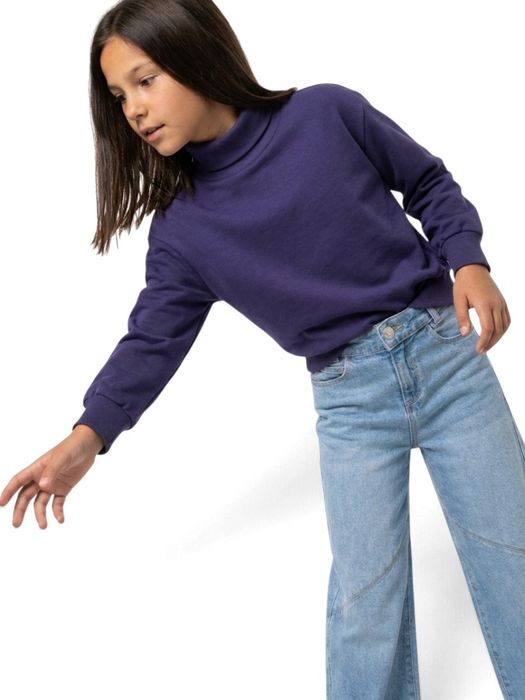 Blauwe sweater met rolkraag Tina Blue Bay