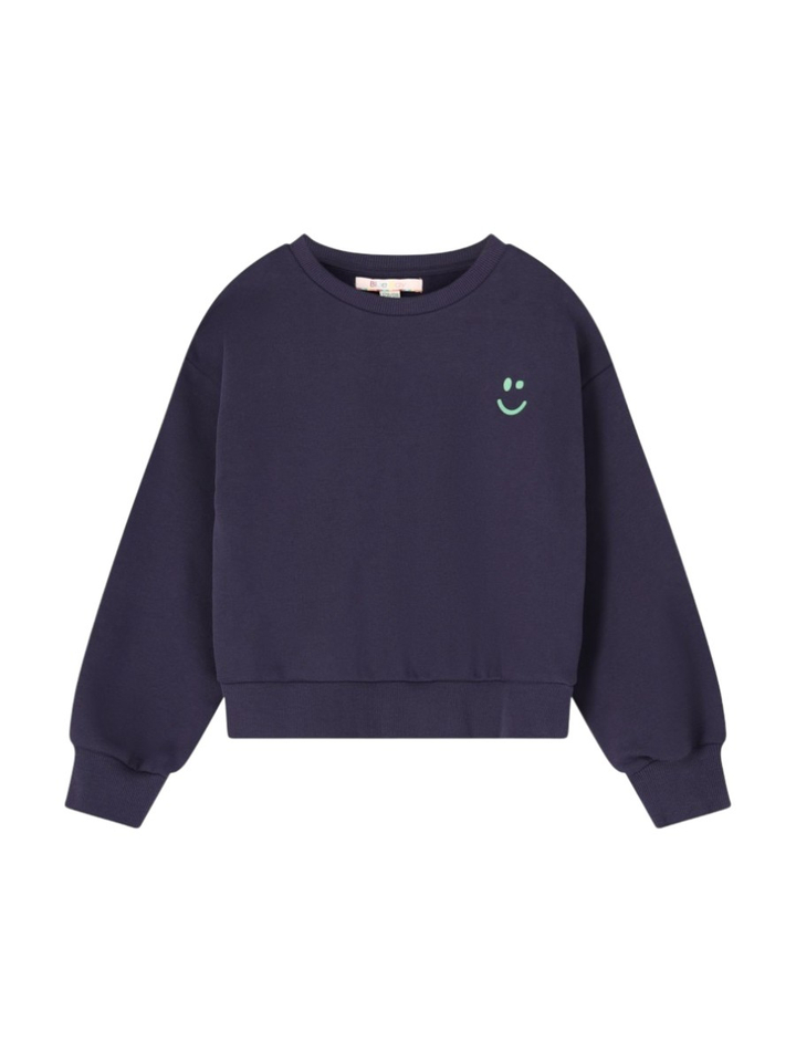 Blauwe sweater met prints Zoe Blue Bay