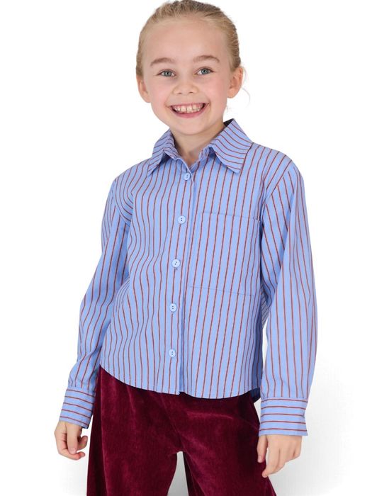 Blauwe gestreepte blouse Britt Blue Bay