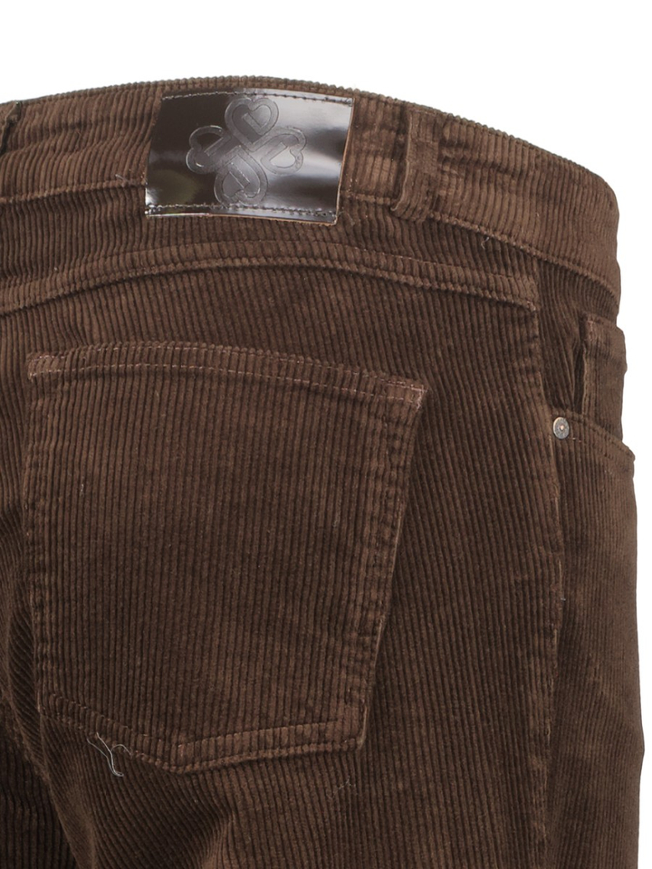 Bruine flared broek in ribflueel SHARON VINTAGE CORD Parami