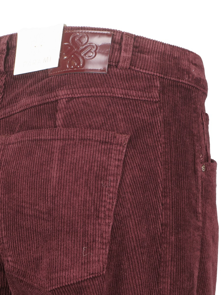 Bordeaux cropped barrel broek COCO VINTAGE CORD Parami